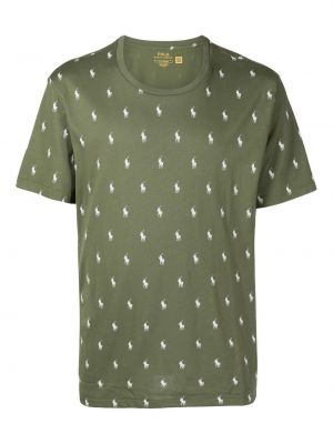 Поло тениска с принт Polo Ralph Lauren зелено