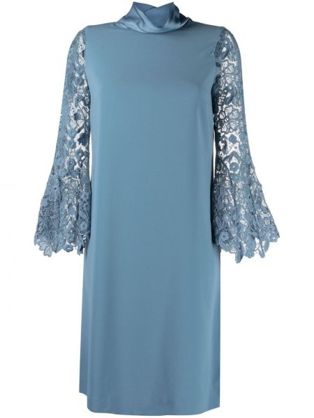 Коктейлна рокля с дантела D.exterior синьо