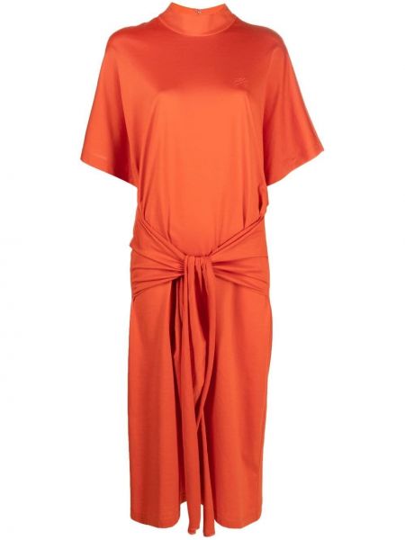Midi obleka Karl Lagerfeld oranžna