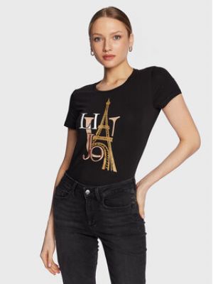 Tricou sport din bumbac Liu Jo Sport - negru