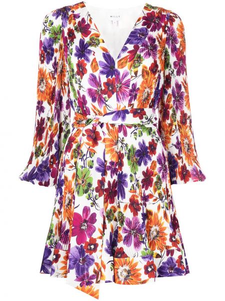 Trykt floral dress Milly hvit