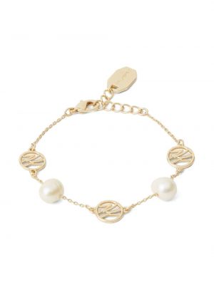 Bracelet avec perles à imprimé Karl Lagerfeld doré