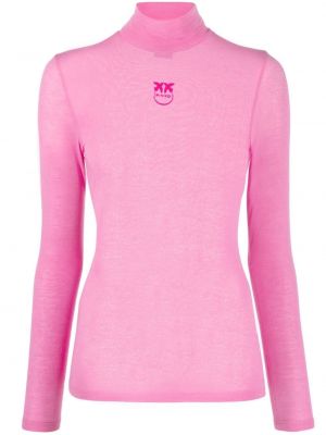 Topp i stickad Pinko rosa