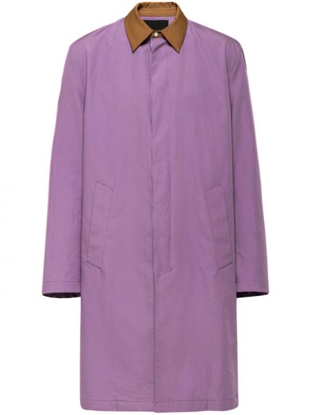Bavlněný kabát Prada fialový