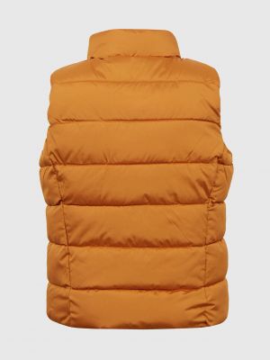 Prešívaná vesta s kožušinou Gap oranžová