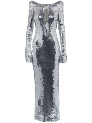 Коктейлна рокля с пайети сребристо 16arlington