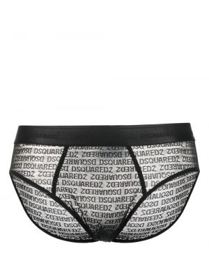 Boxershorts med broderi Dsquared2 svart