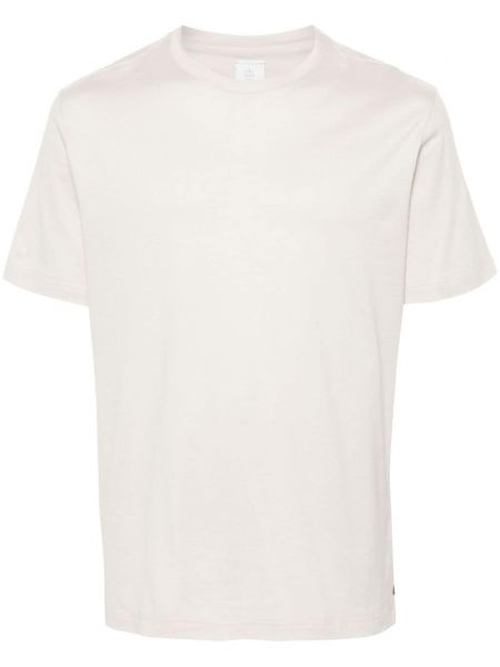 Βαμβακερή μπλούζα με στρογγυλή λαιμόκοψη Eleventy μπεζ