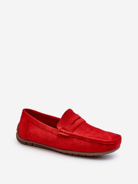 Seemisnahksed loafer-kingad Kesi punane