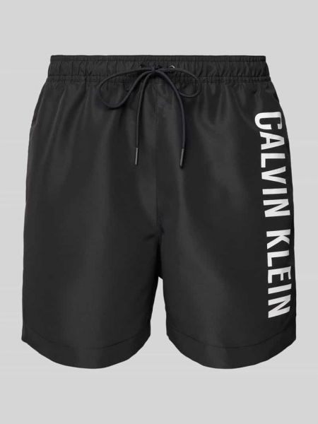Kąpielówki z nadrukiem Calvin Klein Underwear czarne