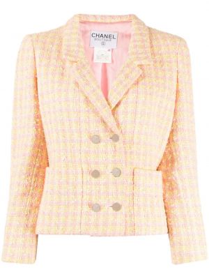 Tweed blazer Chanel Pre-owned pink