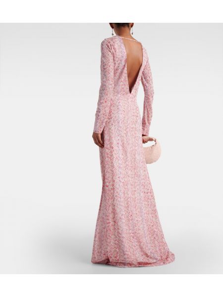 Dlouhé šaty Missoni ružová