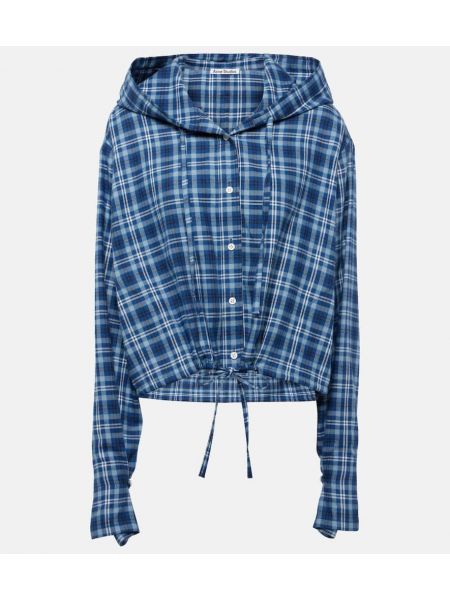 Flanell bomull skjorte Acne Studios blå