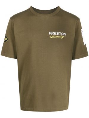 Тениска с принт Heron Preston зелено