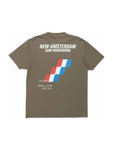 Koszulka bawełniana New Amsterdam Surf Association brązowa