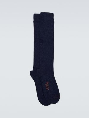 Čarape od kašmira Loro Piana plava