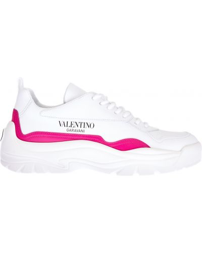 Легкие кожаные кроссовки Valentino Garavani, белые