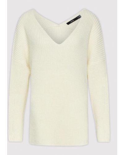 Vero Moda Curve Sweater Lea 10252754 Fehér Regular Fit
