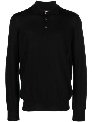 Vilnonis polo marškinėliai Brunello Cucinelli juoda