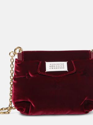 Clutch torbica od samta Maison Margiela crvena
