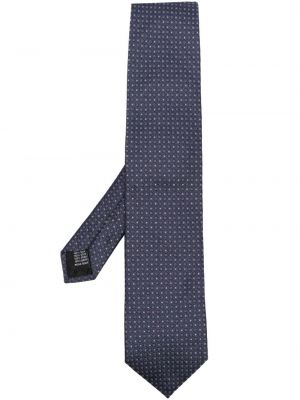 Копринена вратовръзка с принт Pal Zileri синьо