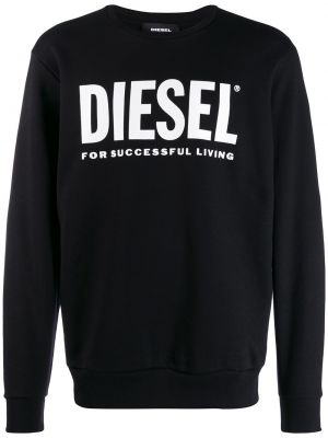 Jersey con estampado de tela jersey Diesel negro