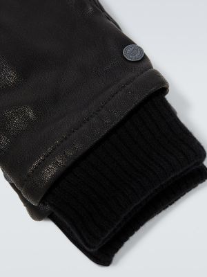 Mănuși din piele Canada Goose negru