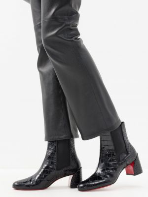 Кожаные ботинки Christian Louboutin черные