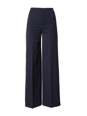 Jednofarebné nohavice s vysokým pásom na zips Drykorn - modrá