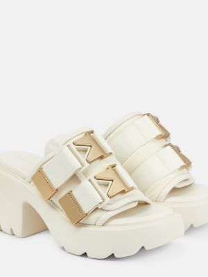 Кожени сандали Bottega Veneta бяло