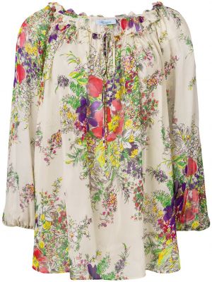 Relaxed блуза на цветя Blumarine бежово