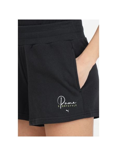 Pantalones cortos con estampado Puma negro