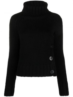 Volneni pulover Aspesi črna
