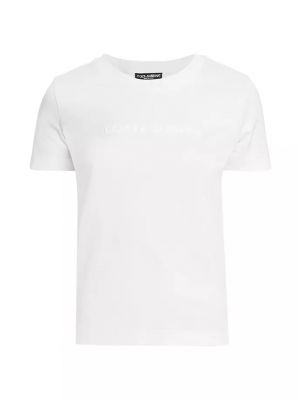 Хлопковая футболка Dolce&gabbana белая