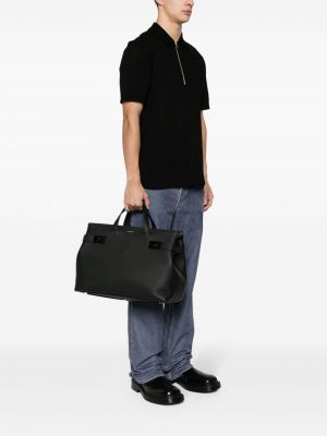 Leder shopper handtasche Ferragamo schwarz