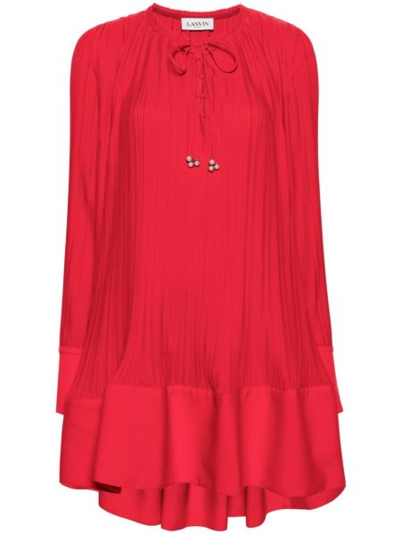 Krepové šaty Lanvin červená