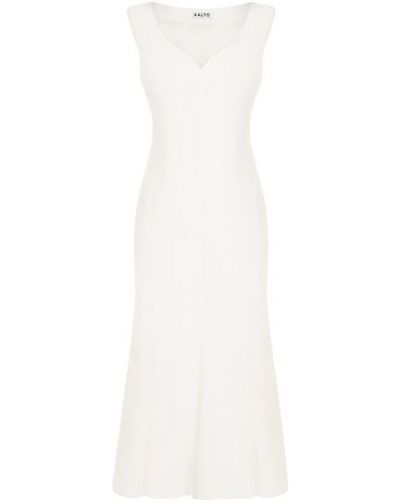 Приталенное платье-миди из хлопка Aalto - Белый