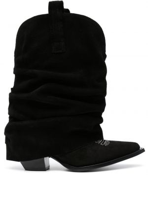Kotníkové boty s oděrkami R13 černé