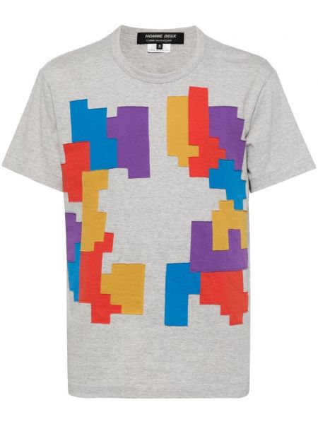 Βαμβακερή μπλούζα με σχέδιο Comme Des Garçons Homme Deux γκρι