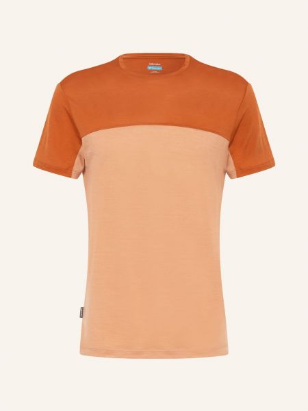 Tričko z merino vlny Icebreaker oranžové