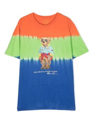 T-shirt för tjejer Ralph Lauren Kids blå