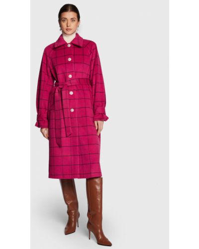 Gyapjú téli kabát Custommade rózsaszín