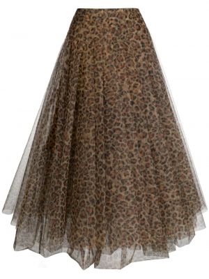 Dlhá sukňa s potlačou s leopardím vzorom Molly Goddard