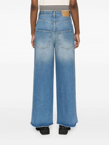 Jeans a zampa di cotone Gucci blu