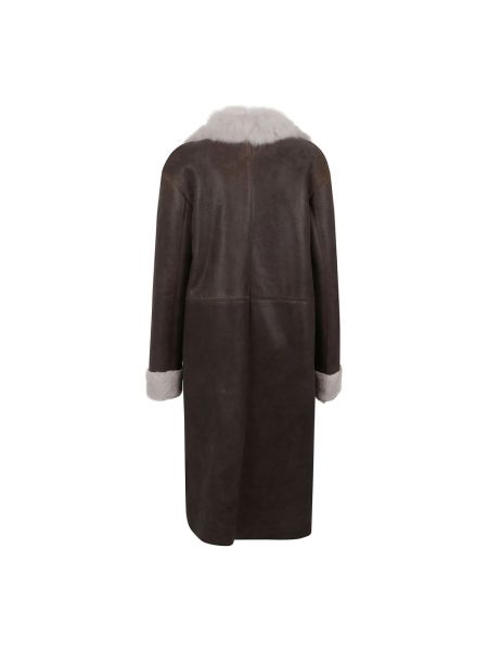 Abrigo de lana merino Arma marrón