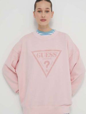 Bluza z nadrukiem Guess Originals różowa