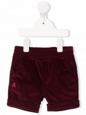 Fløyel brodert shorts for jenter Le Bebé Enfant rød