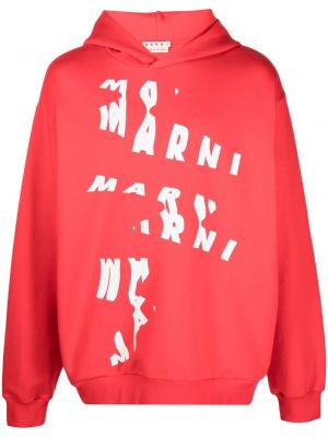 Hoodie Marni röd