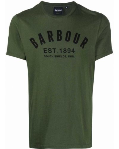 Camiseta con estampado Barbour verde