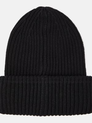 Cappello di lana di lana Moncler nero